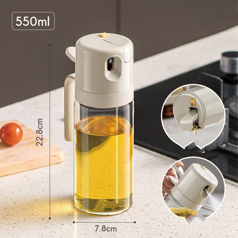 2 In 1 Oil Sprayer Bottle BBQ Cooking Oil Dispenser Olive Oil Pourers Sprayer Kitchen Baking Oil Mister Vinegar Bottle Verta Drop.