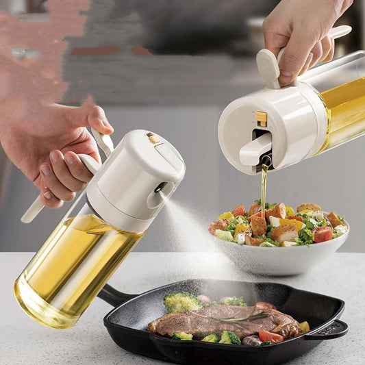 2 In 1 Oil Sprayer Bottle BBQ Cooking Oil Dispenser Olive Oil Pourers Sprayer Kitchen Baking Oil Mister Vinegar Bottle  Verta Drop.
