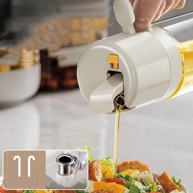2 In 1 Oil Sprayer Bottle BBQ Cooking Oil Dispenser Olive Oil Pourers Sprayer Kitchen Baking Oil Mister Vinegar Bottle  Verta Drop.
